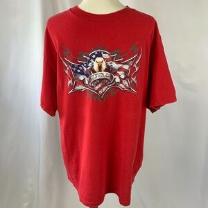 USA 🇺🇸 Eagle Hybrid Tees Cotton Short Sleeve Shirt Size Large